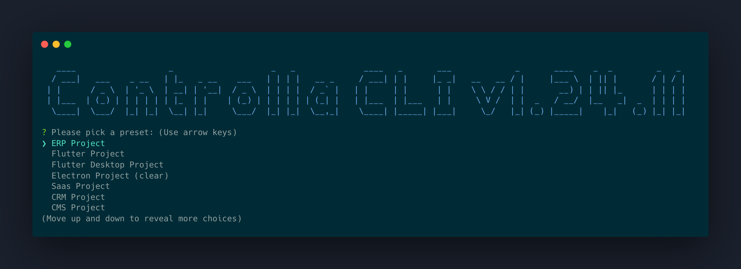 Create Cli dark